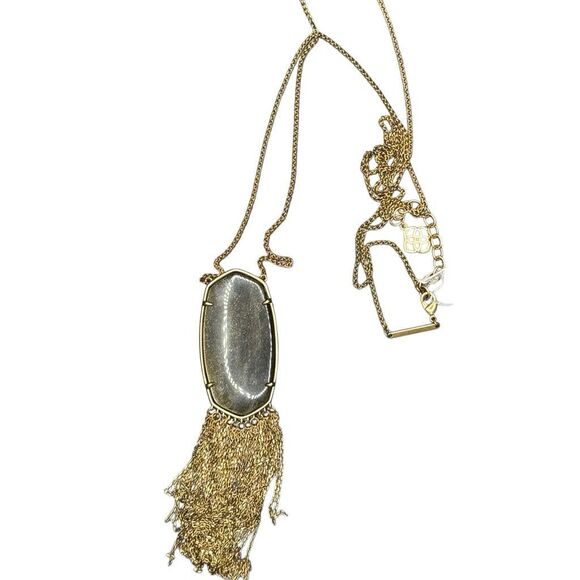 Kendra Scott Rayne old gold with gorgeous brown stone - Picture 1 of 4